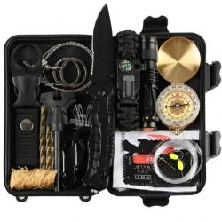 Kit de Survie d'urgence 27 en 1 Multifunction KIT de Survie et de Secours en Plein air