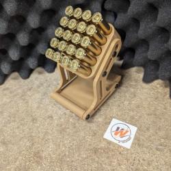 PORTE CARTOUCHE  -Présentoir à munitions pour 20 Balles - Calibre 6.5 creedmoor Couleur SABLE / TAN