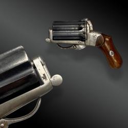 Revolver Poivrière DEPREZ, à broche Belgique, Liège, vers 1865/1870.