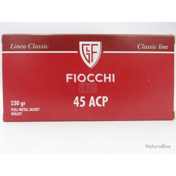 FIOCCHI 45ACP 230GR FMJ X50