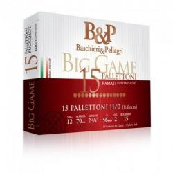 Cartouche B & P Chevrotine Big Game Pallettoni / Cal. 12 - 15 grains