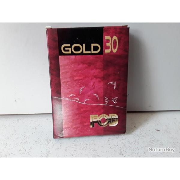 10010 BOITE DE 10 CARTOUCHES FOB GOLD 30 CALIBRE 20 PLOMBS 2 NEUF