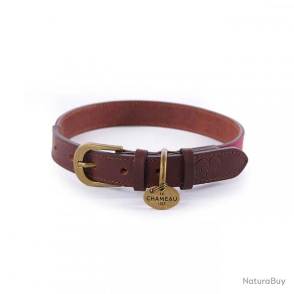 Collier pour chien Le Chameau Coton Cir/Cuir - S / Rouge