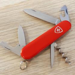 Victorinox Couteau Suisse Spartan/Standard Elinox 1973-77 rouge cerise anneau