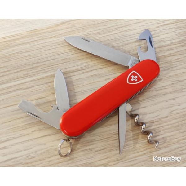 Victorinox Couteau Suisse Spartan/Standard Elinox 1973-77 rouge cerise anneau