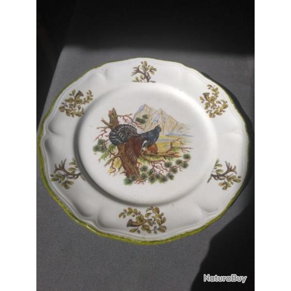 Enchre  1. lot 1 Assiette dcorative grand ttras