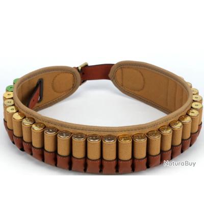 Ceinture Tactique Pour Cartouches 12ga - 29 Emplacements - Militaire Chasse Camping - Longueur 135 Cm - Poids Léger 122g
