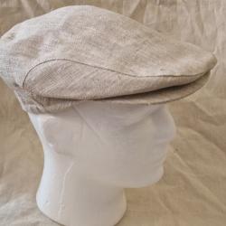 Casquette plate lin naturel fabrication italienne T58 HILMAR SUPER DESTOCK !!!