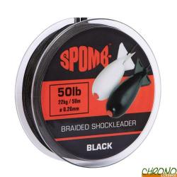 Tête de Ligne Spomb Braided Shockleader Noir 0.26mm 50m