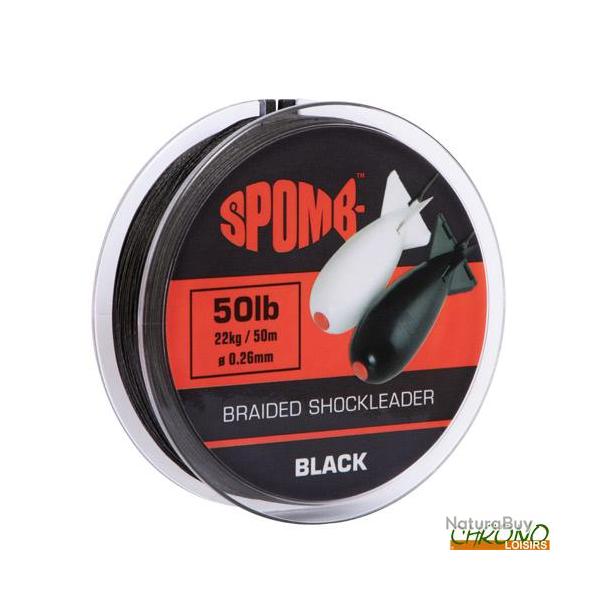 Tte de Ligne Spomb Braided Shockleader Noir 0.26mm 50m