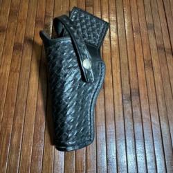 BEAU HOLSTER CUIR NOIR POUR REVOLVER