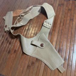 HOLSTER D'ÉPAULE CUIR AVEC PORTE CHARGEUR