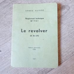 1944 - Rare notice Instruction pour revolver 1882/29 Suisse