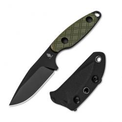 Couteau Kizer Muskrat Green Manche G10 Lame Acier D2 Etui Kydex KI1064A1