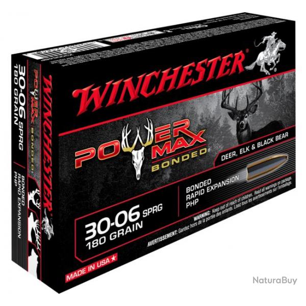 Munitions Winchester 30-06 power max bonded 180 gr 30.06