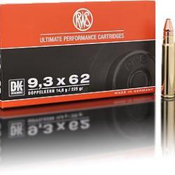 Munitions RWS 9.3x62 DK 225gr 9.3X62