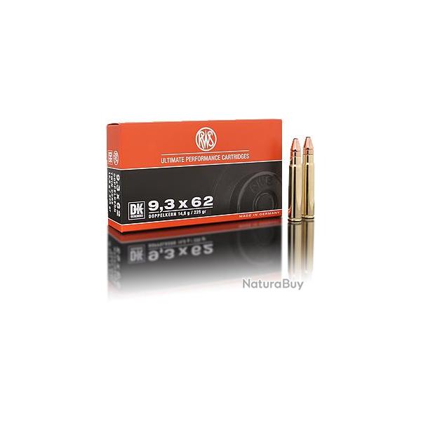 Munitions RWS 9.3x62 DK 225gr 9.3X62