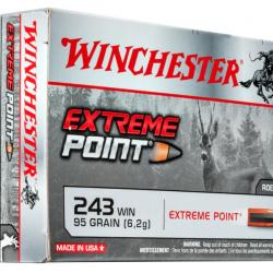 Munitions Winchester 243 extreme point 95gr 243