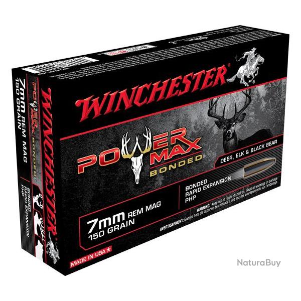 Munitions Winchester 7MM REM power max 150 gr 7 mm Rem Mag