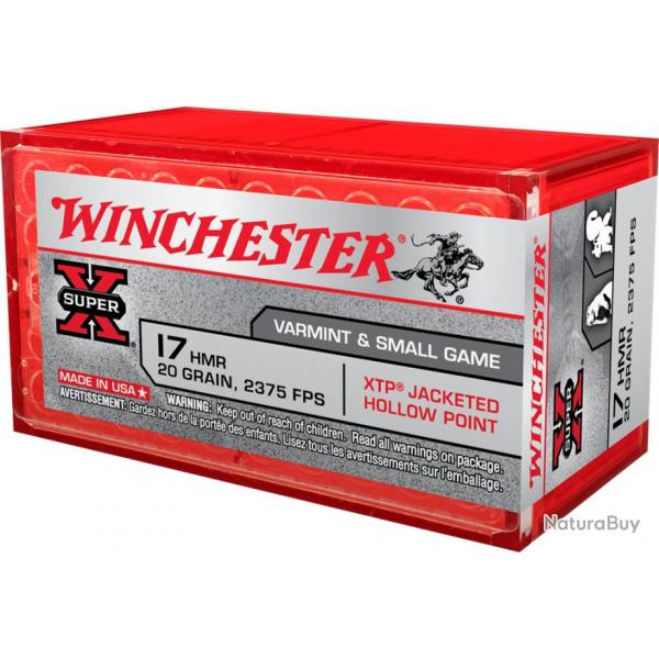 Munitions Winchester 17 HMR JHP 17HMR