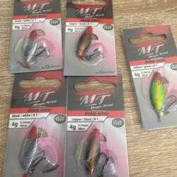 Lot de 5 Magic Trout Cuiller Bloody Inliner 4g