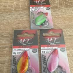 Lot de 3 Magic Trout Cuiller Bloody Inliner 8g