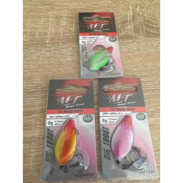 Lot de 3 Magic Trout Cuiller Bloody Inliner 8g