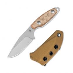 Couteau Kizer Muskrat Brown Manche Micarta Lame Acier 154CM Etui Kydex KI1064C1