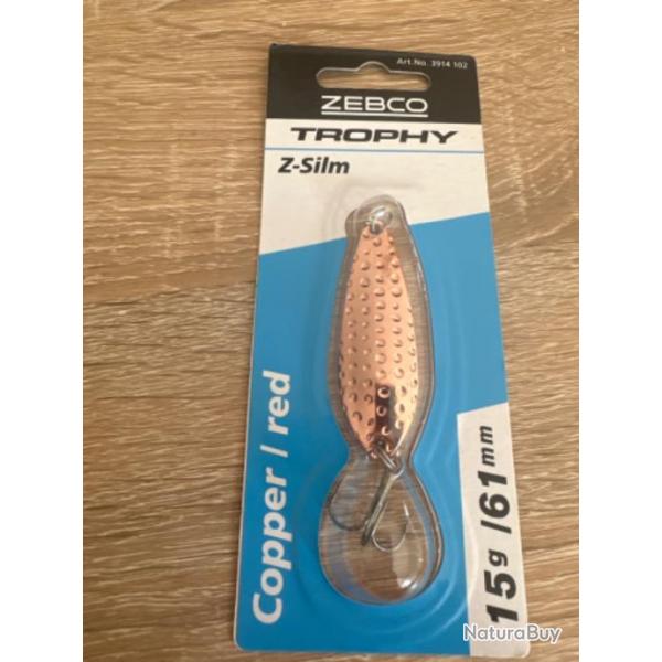 Cuillere Zebco Trophy Z-Slim 6.1cm 15g Copper Red