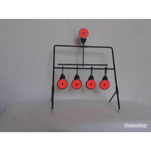 Cible de tir 5 objectifs pour 22 LR ORANGE EN ACIER