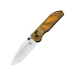 Couteau Kizer Assassin PEI Yellow Lame Acir Nitro V Black Clutch Lock Clip KIV3549A1