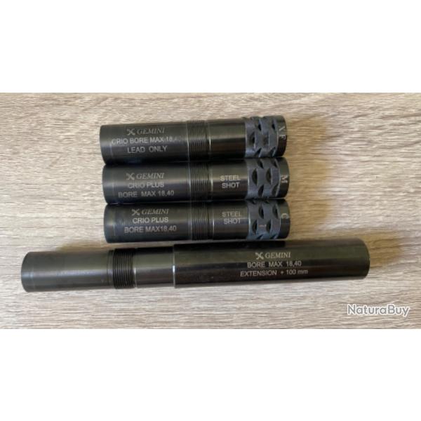 Lot de Chokes Gemini + Rallonge - Benelli - Calibre 12