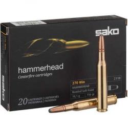 Cartouche Sako / cal. 270 Win. - Hammerhead 10,1 g / 155 gr