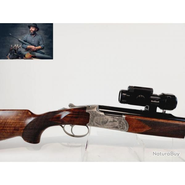 (2313) Carabine De Chasse Express Superpos Chapuis C10 Cal.9.3X74R - OCCASION