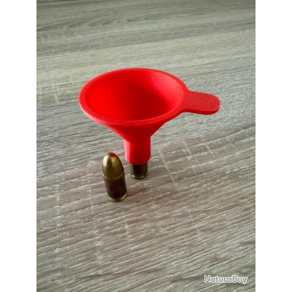 Entonnoir  poudre pour rechargement des munitions / cartouches / douilles de calibre 9mm et 223 rem