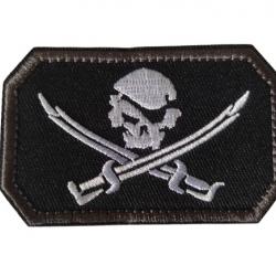 Patch Pirate 2 - Noir - velcro - Livraison gratuite