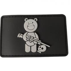 Patch Ours - Noir - PVC - velcro - Livraison gratuite