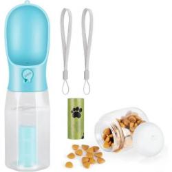 Bouteille d'eau Distributeur pour Chien chat Portable 600ml Gourde sac à besoins