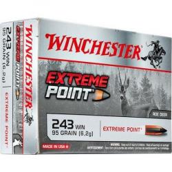 LOT DE 40 BALLES WINCHESTER EXTREME POINT CAL 243 WIN 95GR 6.2G