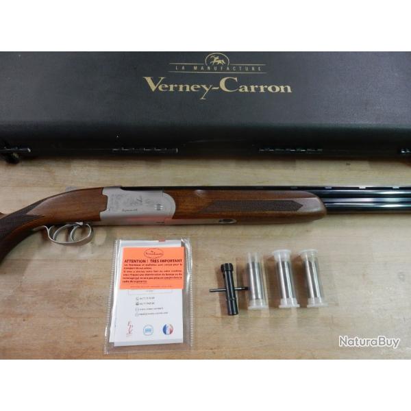 FUSIL SUPERPOSE VERNEY CARRON SAGITTAIRE XS CAL 20/76 CANON 71 CM + MALETTE OCCASION BON ETAT