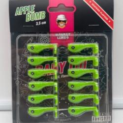 Pochette de 12 leurres souples Monkey Lures 3,5cm Apple Bomb