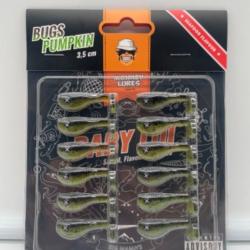 Pochette de 12 leurres souples Monkey Lures 3,5cm Bugs Pumpkin