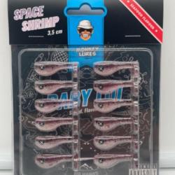 Pochette de 12 leurres souples Monkey Lures 3,5cm Space Shrimp