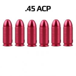 6 Cartouches de manipulation calibre 45 ACP Auto Vector Optics