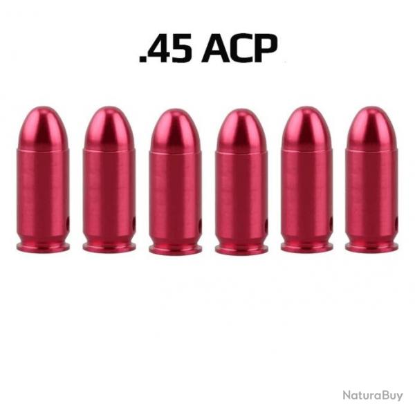 6 Cartouches de manipulation calibre 45 ACP Auto Vector Optics