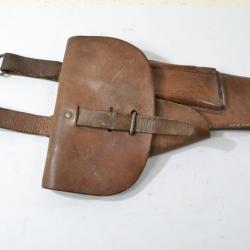 Etui / holster pour pistolet automatique PA MAC50 1950 et PA35. Indochine. Modèle précoce