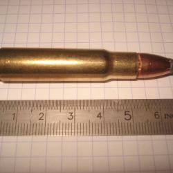 une cartouche de 356 winchester ogive demi blindée pour collection