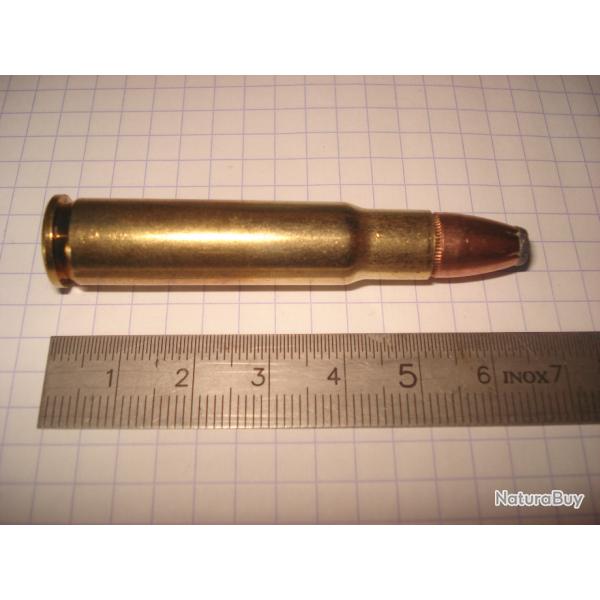 une cartouche de 356 winchester ogive demi blinde pour collection