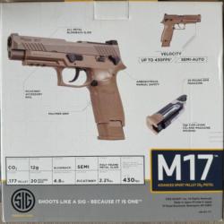 Super affaire !!- Sig Sauer M17 à plomb + 10 cartouches CO2 - blowback - Tiré 20 coups