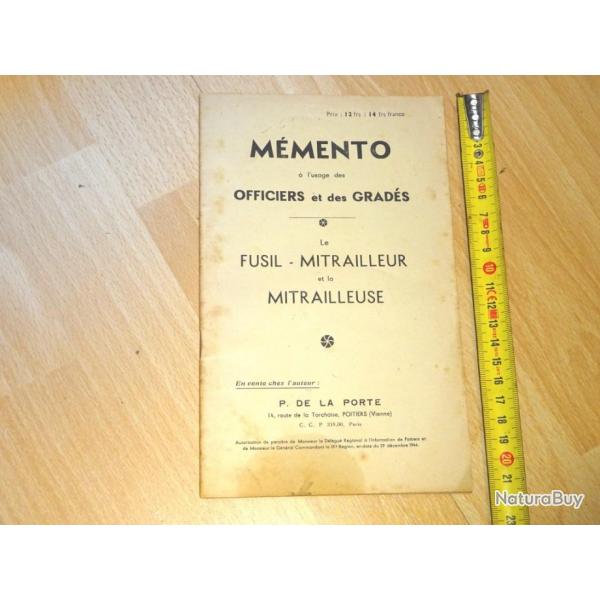 MEMENTO fusil mitrailleur 24-29 et mitrailleuse HOTCHKISS 1914 - VENDU PAR JEPERCUTE (D24F69)